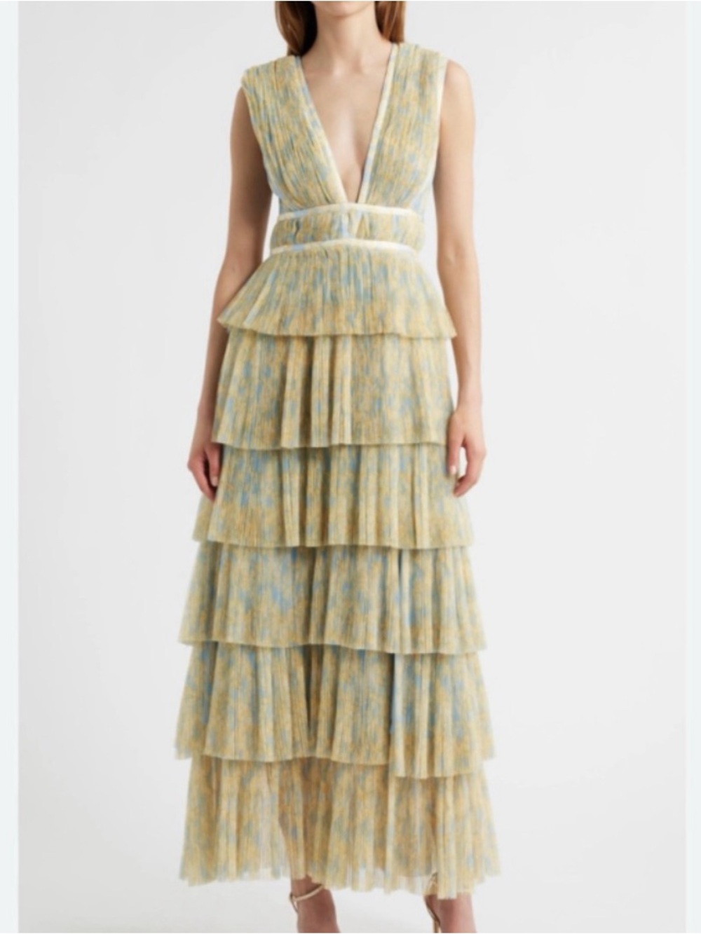 Hutch Tiered V-Neck Maxi Dress